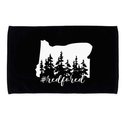 Red For Ed Oregon Trees Teacher Support Microfiber Hand Towel