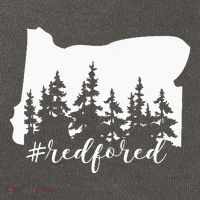 Red For Ed Oregon Trees Teacher Support Cotton Canvas Backpack