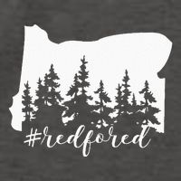 Red For Ed Oregon Trees Teacher Support Vector Backpack