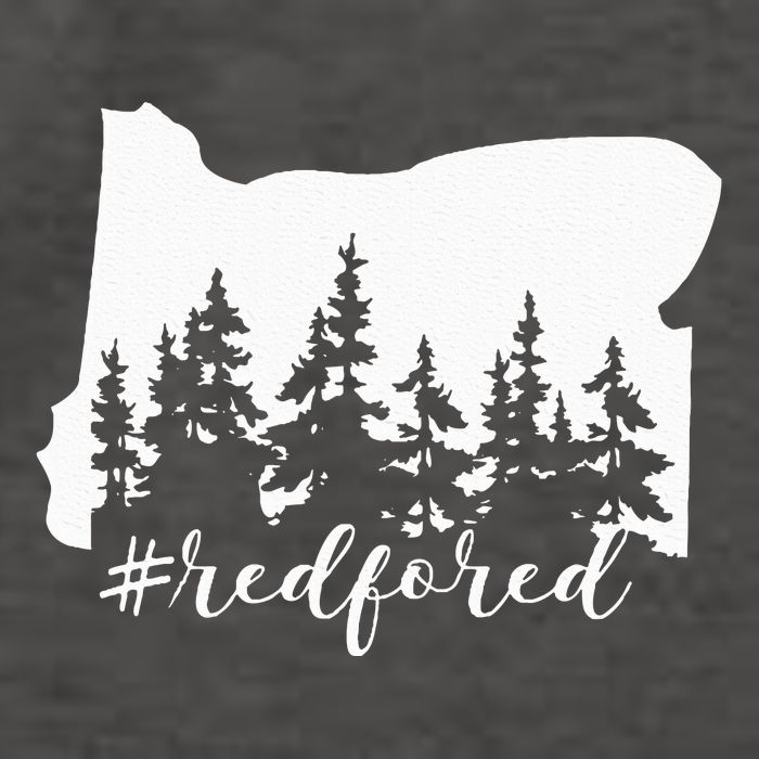 Red For Ed Oregon Trees Teacher Support Vector Backpack