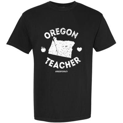 Red For Ed Teacher Oregon Or Education Garment-Dyed Heavyweight T-Shirt