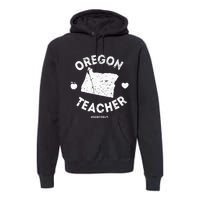 Red For Ed Teacher Oregon Or Education Premium Hoodie