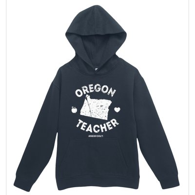 Red For Ed Teacher Oregon Or Education Urban Pullover Hoodie