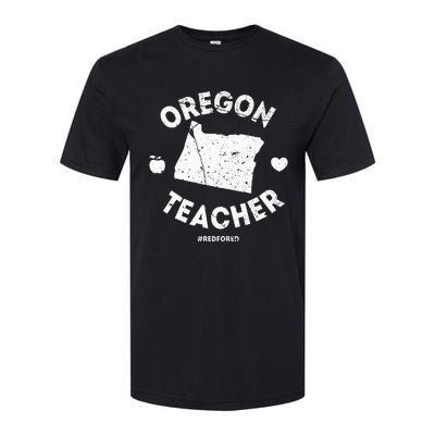 Red For Ed Teacher Oregon Or Education Softstyle® CVC T-Shirt