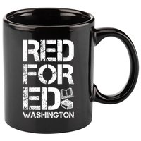 Red For Ed Washington Teacher 11oz C Handle Ceramic Mug