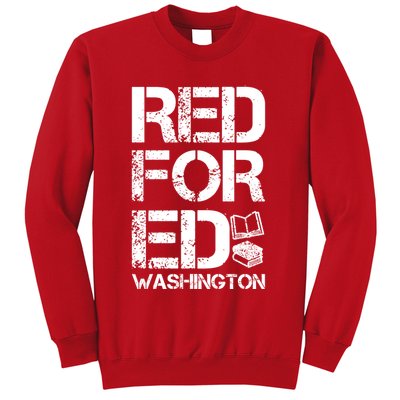 Red For Ed Washington Teacher Sweatshirt