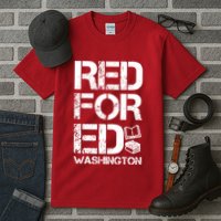 Red For Ed Washington Teacher Tall T-Shirt