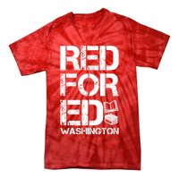 Red For Ed Washington Teacher Tie-Dye T-Shirt
