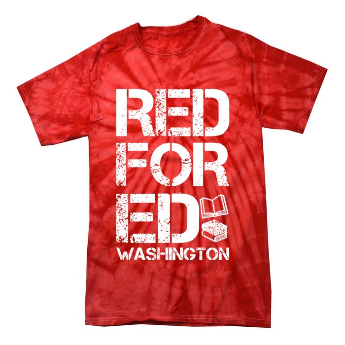 Red For Ed Washington Teacher Tie-Dye T-Shirt