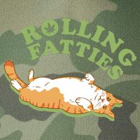 Rolling Fatties Funny Marijuana Cat Legacy Tie Dye Trucker Hat