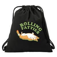 Rolling Fatties Funny Marijuana Cat Drawstring Bag