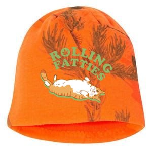 Rolling Fatties Funny Marijuana Cat Kati - Camo Knit Beanie