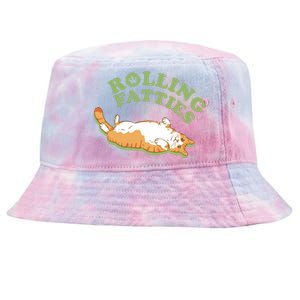 Rolling Fatties Funny Marijuana Cat Tie-Dyed Bucket Hat