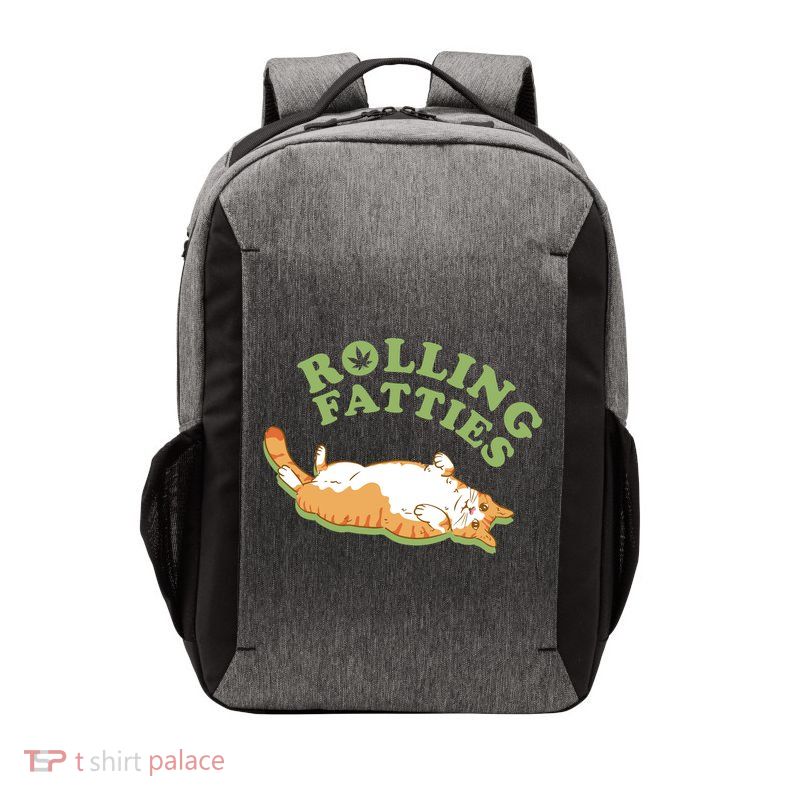 Rolling Fatties Funny Marijuana Cat Vector Backpack