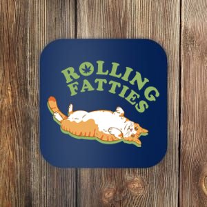 Rolling Fatties Funny Marijuana Cat Coaster