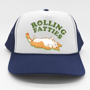 Rolling Fatties Funny Marijuana Cat Trucker Hat