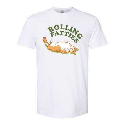 Rolling Fatties Funny Marijuana Cat Softstyle® CVC T-Shirt