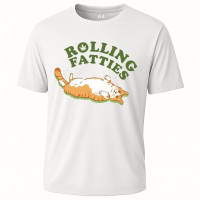Rolling Fatties Funny Marijuana Cat Performance Shirt