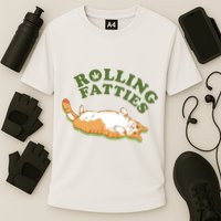 Rolling Fatties Funny Marijuana Cat Performance Shirt