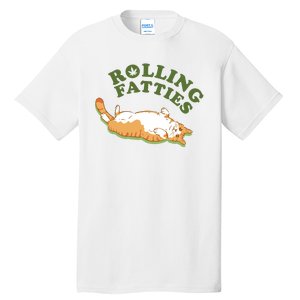 Rolling Fatties Funny Marijuana Cat Tall T-Shirt