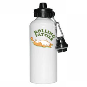 Rolling Fatties Funny Marijuana Cat Aluminum Water Bottle