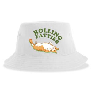 Rolling Fatties Funny Marijuana Cat Sustainable Bucket Hat