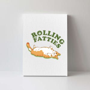 Rolling Fatties Funny Marijuana Cat Canvas