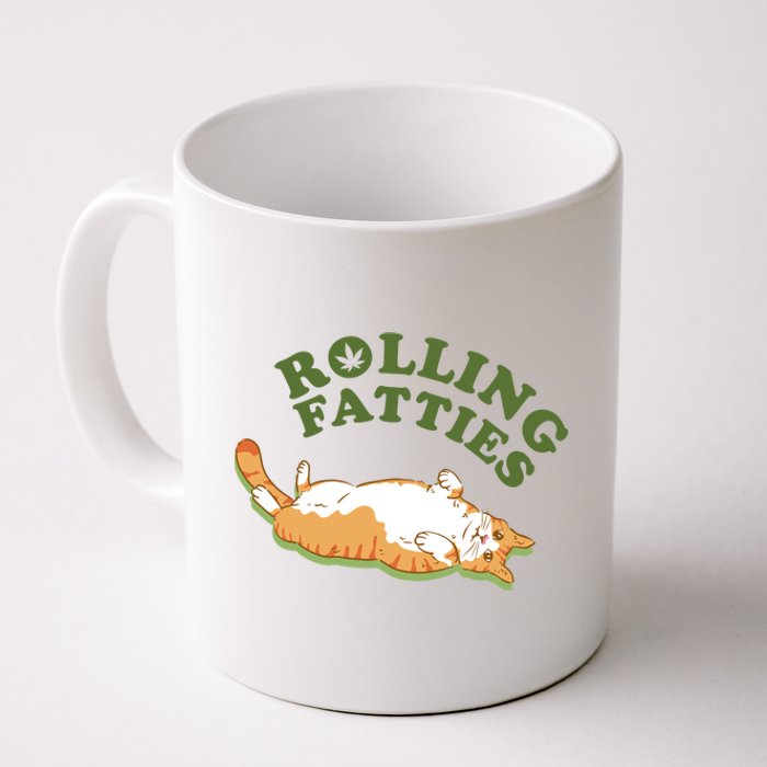 Rolling Fatties Funny Marijuana Cat Coffee Mug