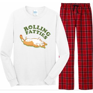 Rolling Fatties Funny Marijuana Cat Long Sleeve Pajama Set