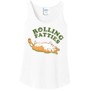 Rolling Fatties Funny Marijuana Cat Ladies Essential Tank