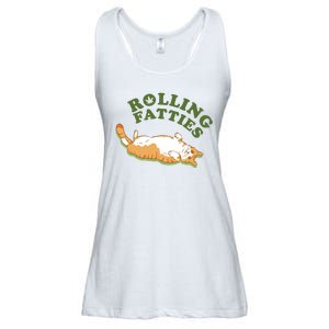 Rolling Fatties Funny Marijuana Cat Ladies Essential Flowy Tank