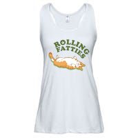 Rolling Fatties Funny Marijuana Cat Ladies Essential Flowy Tank