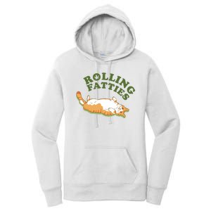 Rolling Fatties Funny Marijuana Cat Women's Pullover Hoodie