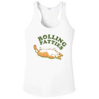 Rolling Fatties Funny Marijuana Cat Ladies PosiCharge Competitor Racerback Tank