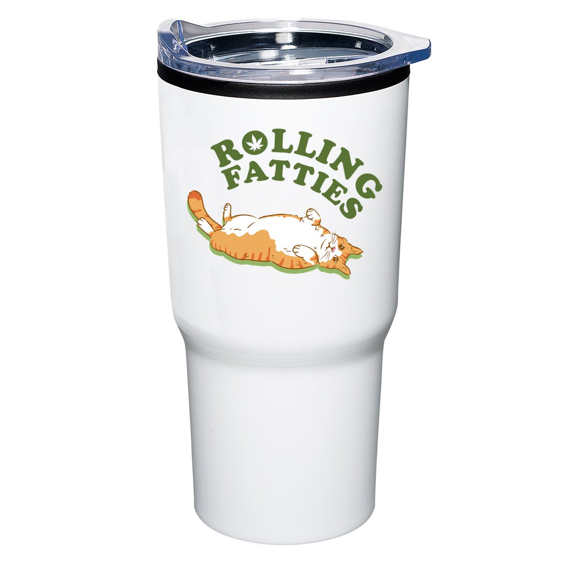 Rolling Fatties Funny Marijuana Cat Tumbler