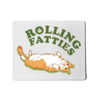 Rolling Fatties Funny Marijuana Cat Mousepad