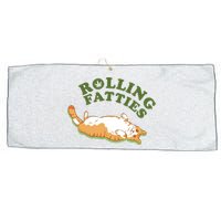 Rolling Fatties Funny Marijuana Cat Large Microfiber Waffle Golf Towel