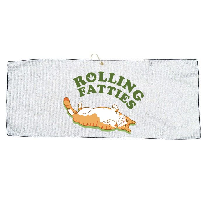 Rolling Fatties Funny Marijuana Cat Large Microfiber Waffle Golf Towel