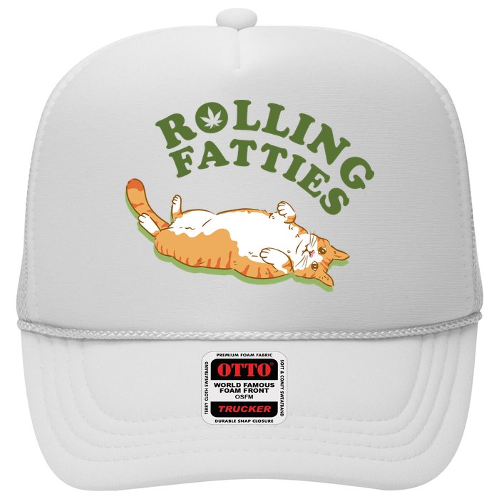Rolling Fatties Funny Marijuana Cat Trucker Hat