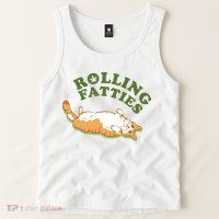 Rolling Fatties Funny Marijuana Cat Tank Top