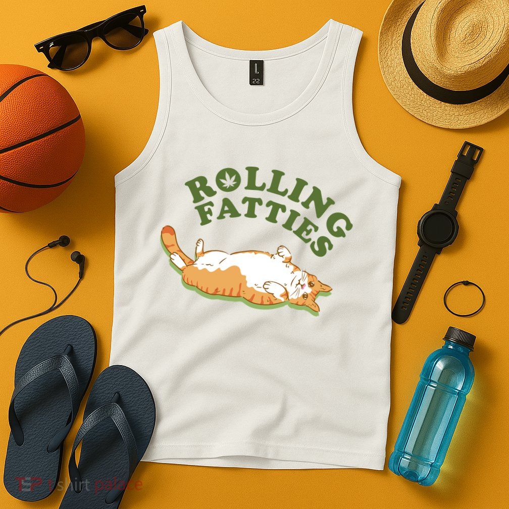 Rolling Fatties Funny Marijuana Cat Tank Top
