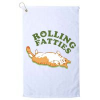 Rolling Fatties Funny Marijuana Cat Golf Towel