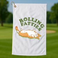 Rolling Fatties Funny Marijuana Cat Golf Towel
