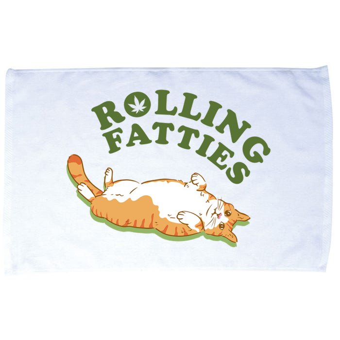 Rolling Fatties Funny Marijuana Cat Microfiber Hand Towel