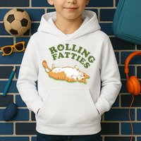 Rolling Fatties Funny Marijuana Cat Kids Hoodie