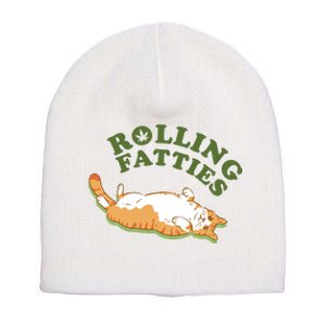 Rolling Fatties Funny Marijuana Cat Short Acrylic Beanie