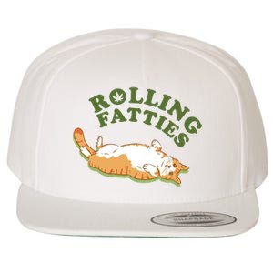 Rolling Fatties Funny Marijuana Cat Wool Snapback Cap