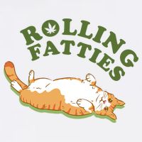 Rolling Fatties Funny Marijuana Cat Full Zip Hoodie