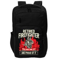 Retired Fire Fighter I Fire Department I Retirement Impact Tech Backpack