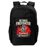 Retired Fire Fighter I Fire Department I Retirement Daily Commute Backpack